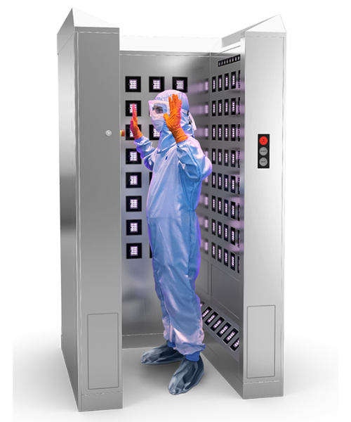 UV222 booth person decontamination