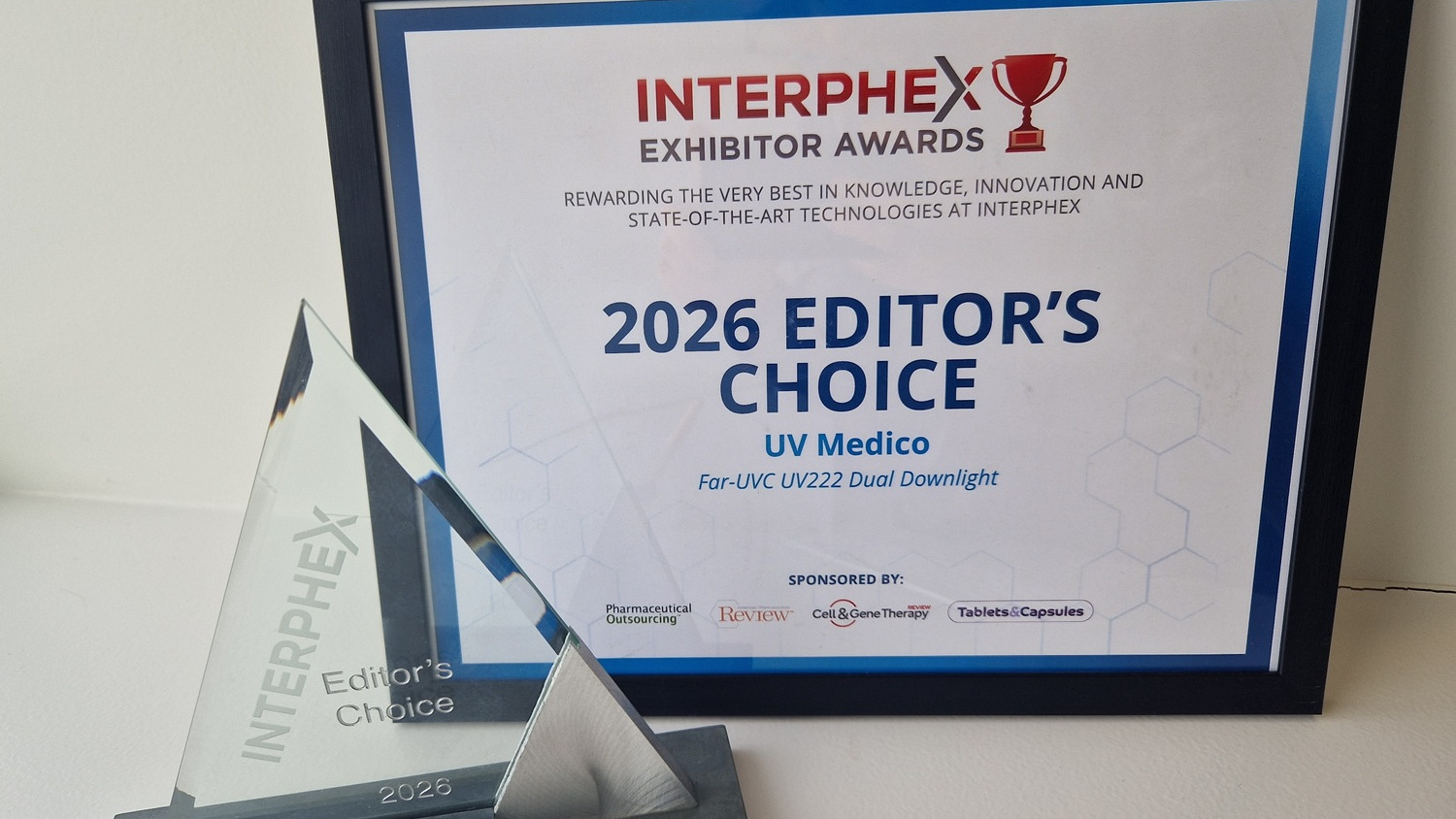 UV Medico Wins Editor’s Choice Award at INTERPHEX 2026 for Far-UVC Cleanroom Innovation